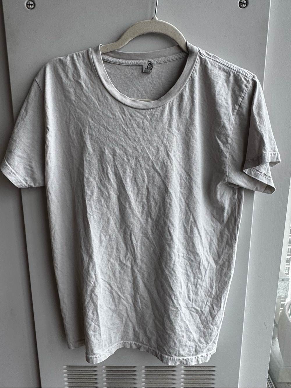 Los Angeles Apparel Short Sleeve Crew Tee Ecru Size M